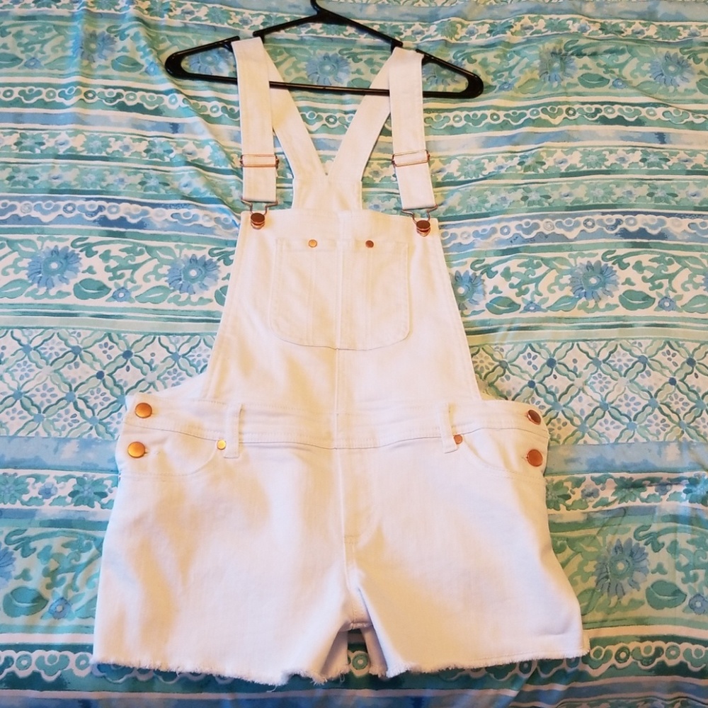 Tinseltown White Short Overrals